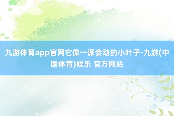 九游体育app官网它像一派会动的小叶子-九游(中国体育)娱乐 官方网站
