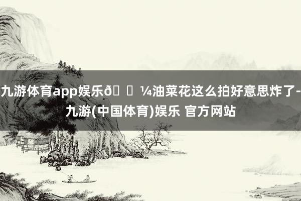 九游体育app娱乐🌼油菜花这么拍好意思炸了-九游(中国体育)娱乐 官方网站