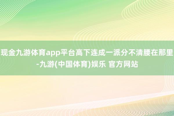 现金九游体育app平台高下连成一派分不清腰在那里-九游(中国体育)娱乐 官方网站