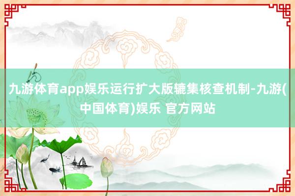九游体育app娱乐运行扩大版辘集核查机制-九游(中国体育)娱乐 官方网站