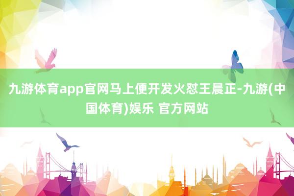九游体育app官网马上便开发火怼王晨正-九游(中国体育)娱乐 官方网站